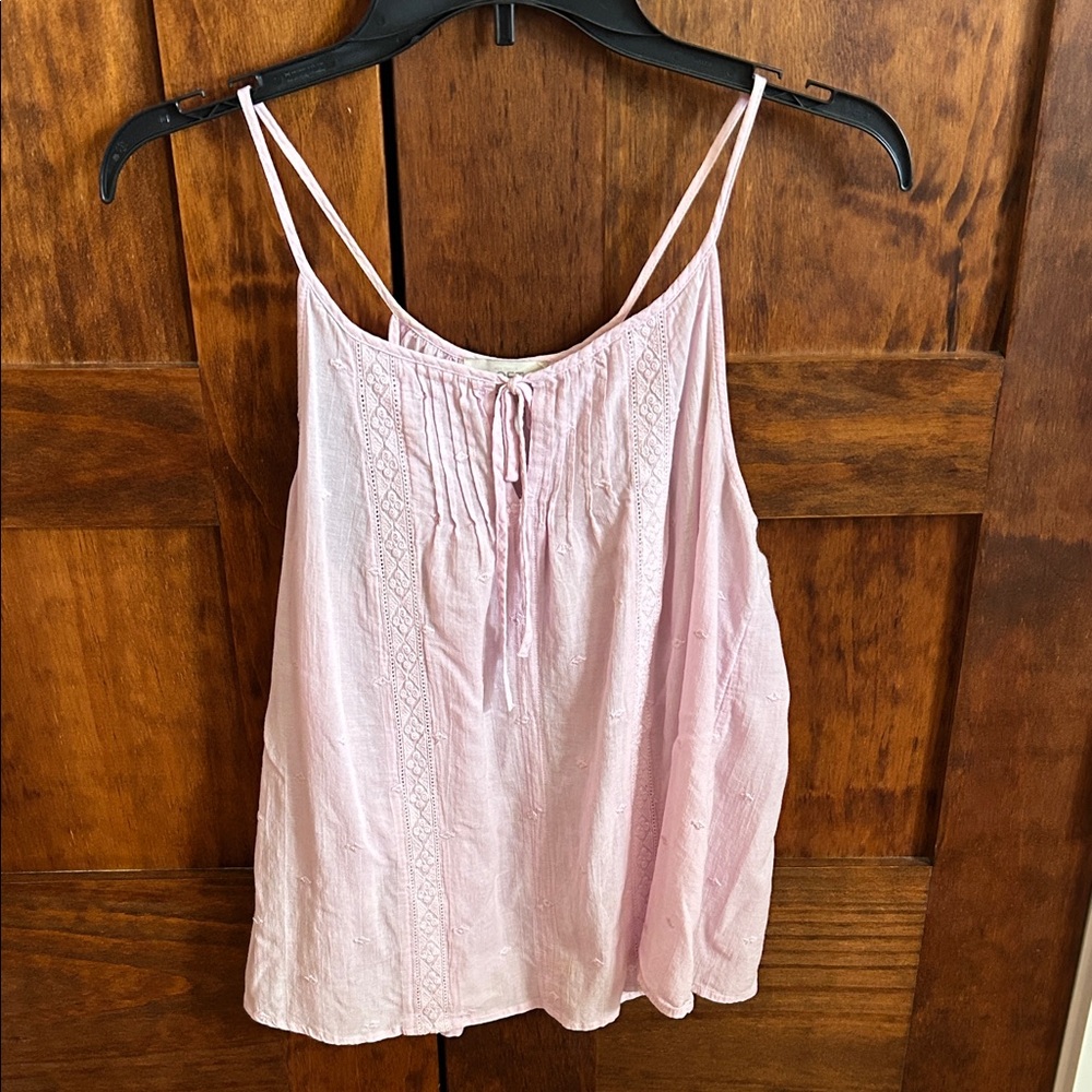 LOFT Light Pink Lace Detail Camisole